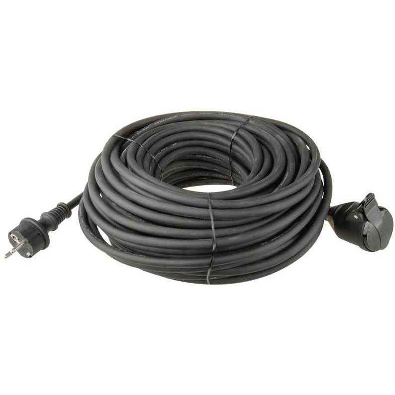 Emos hosszabbító kábel 30m 3x1.5mm, fekete gumi (1901213000)