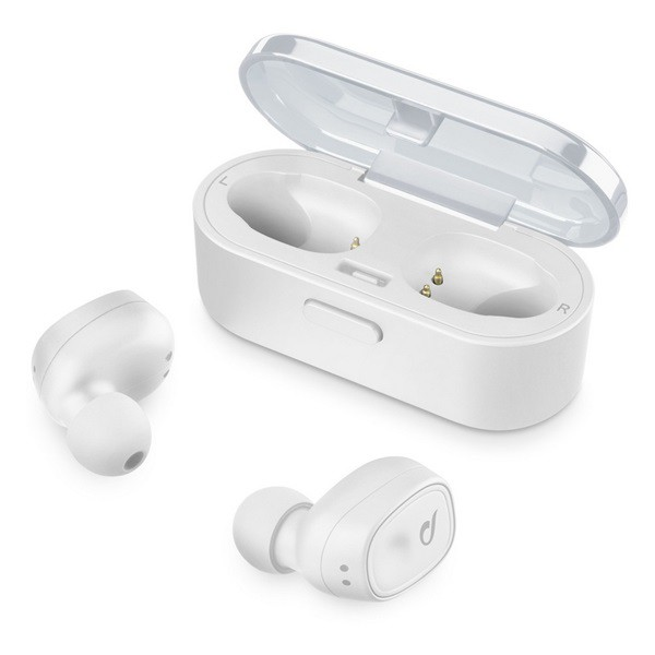 CELLULARLINE SHADOW bluetooth fülhallgató SZTEREO (v5.0, TWS, ultrakönnyű, mikrofon, aktív zajszűrő + töltőtok) FEHÉR (BTSHADOWTWSW) (BTSHADOWTWSW)