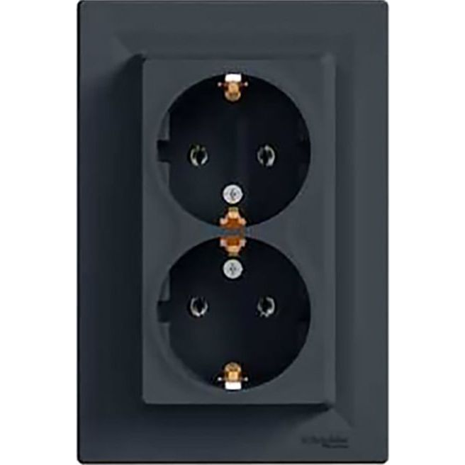Schneider EPH9900171 ASFORA csavaros antracit 2x2P+F csatlakozóaljzat (EPH9900171)