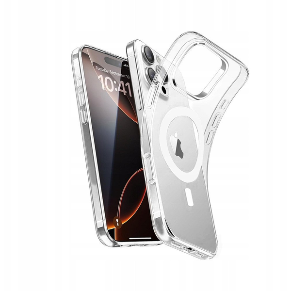 TELTECH MAGSAFE MAGNETIC CASE DO IPHONE 16 PRO MAX PRZEŹROCZYSTY ETUI NAKŁADKA TRANSPARENT