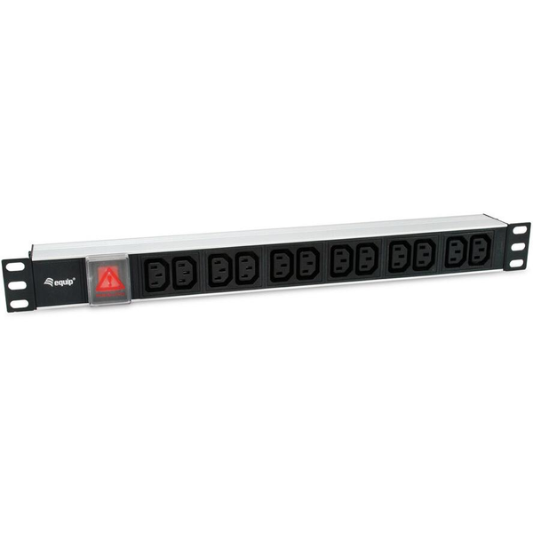Equip 333318 unități de distribuție a energiei electrice (PDU) 12 ieșire(i) AC 1U Negru, Argint