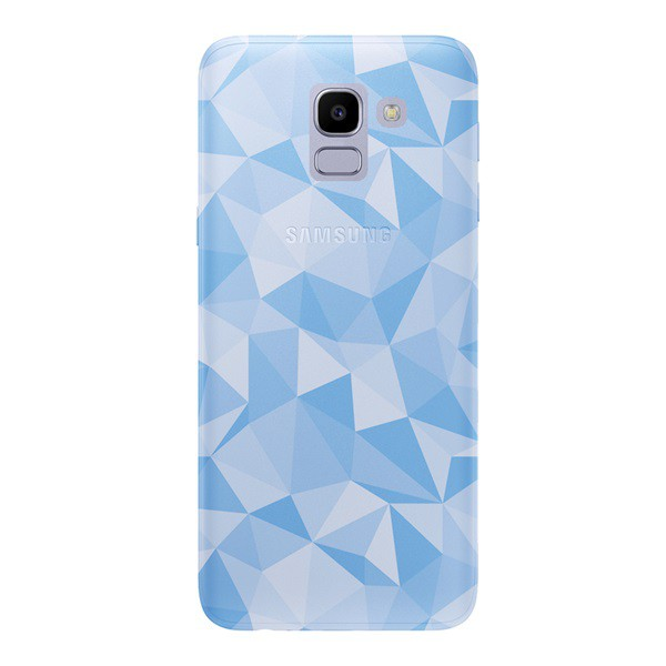 Szilikon telefonvédő (3D, gyémánt minta) VILÁGOSKÉK [Samsung Galaxy J6 (2018) SM-J600F] (5996457795444)