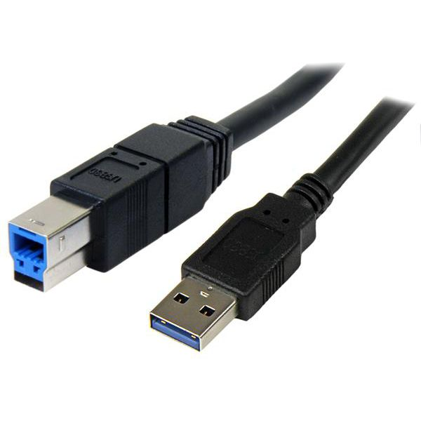StarTech.com 3m, USB 3.0-A - USB 3.0-B USB-kabel USB 3.2 Gen 1 (3.1 Gen 1) USB A USB B 5 Gbit/s Zwart
