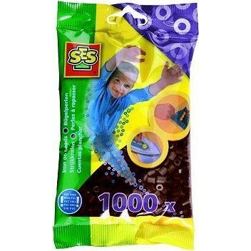 SES Creative Beedz Children's packet of 1000 Dark Brown Iron on Beads Perline a fusione