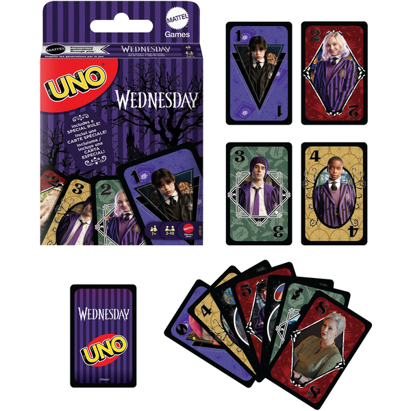 Mattel UNO Wednesday Kártyajáték 7+ Éves Kortól
