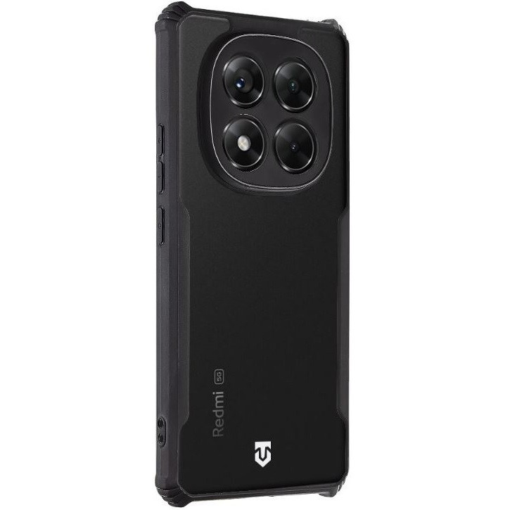 Xiaomi Redmi Note 14 Pro 5G (Global) / Poco X7, Szilikon tok, közepesen ütésálló, légpárnás sarok, Tactical Quantum Stealth, átlátszó/fekete (TS12738)