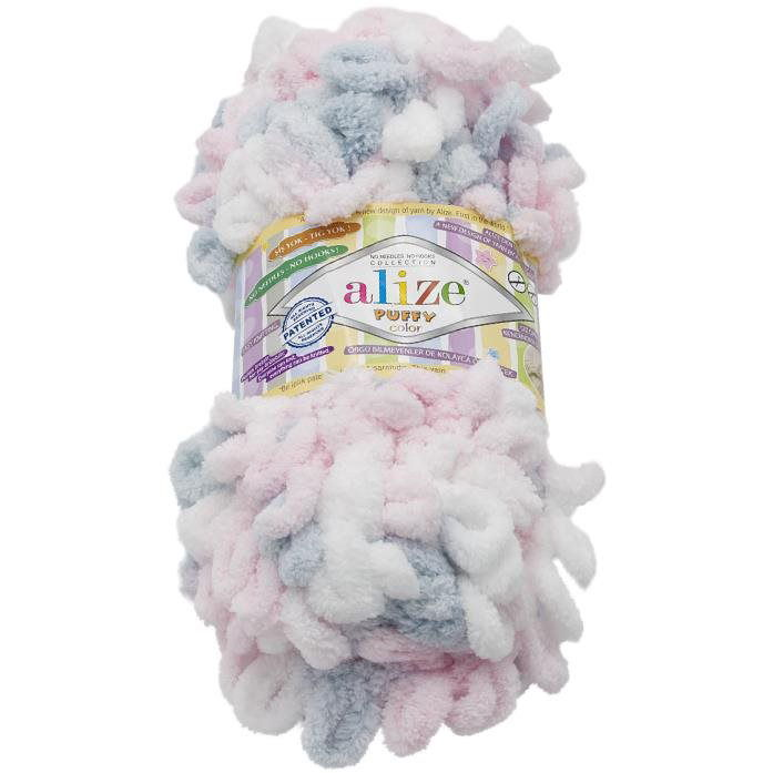 Puffy color 100 g - 5864 fehér, szürke, világos rózsaszín (7887)