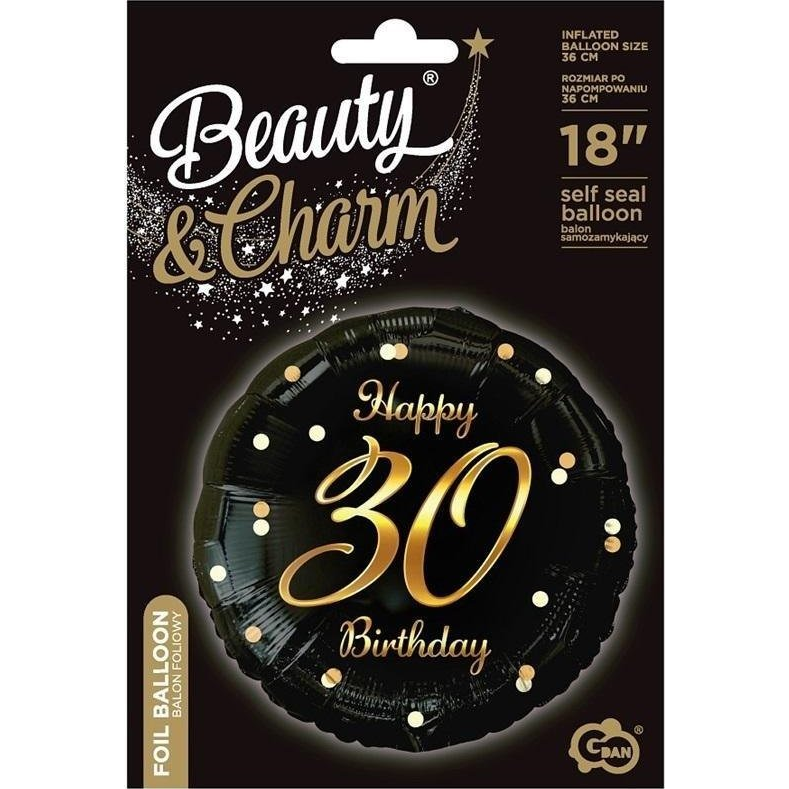 Happy Birthday 30 B&C Gold Fólia Lufi - 36 cm (490663)