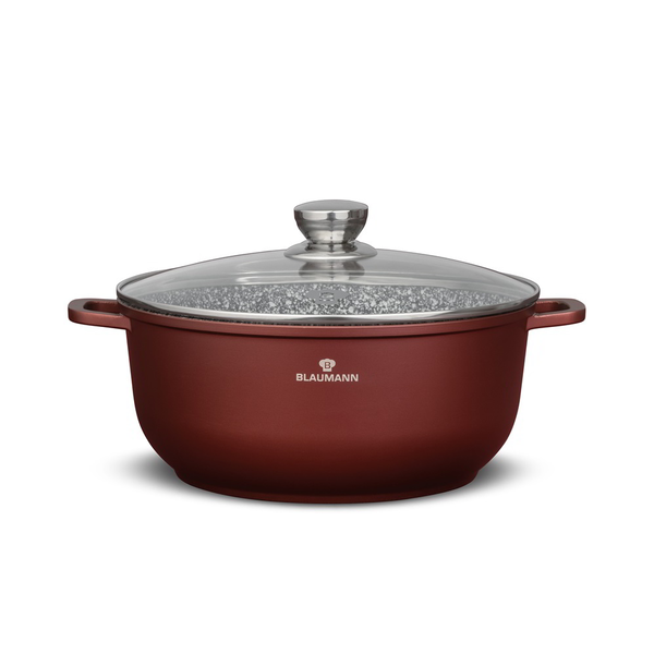 Blaumann BL-4081 Cerastone Lábas Üveg fedővel Ø 28cm 6,5L - Bronz