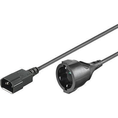 Kabel zasilający MicroConnect Power Cord C14 -Schuko M-F