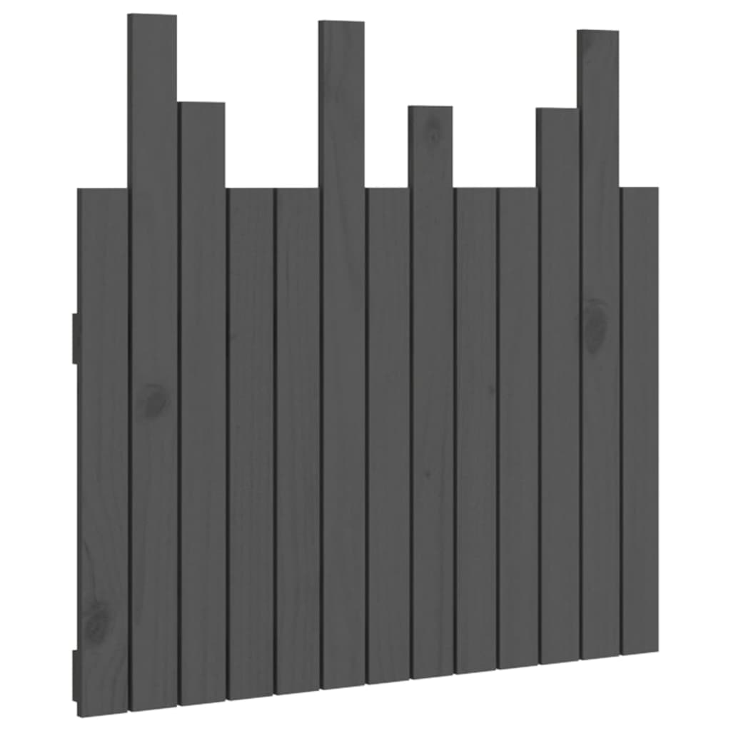 szürke tömör fenyőfa fali fejtámla 82,5 x 3 x 80 cm (824805)