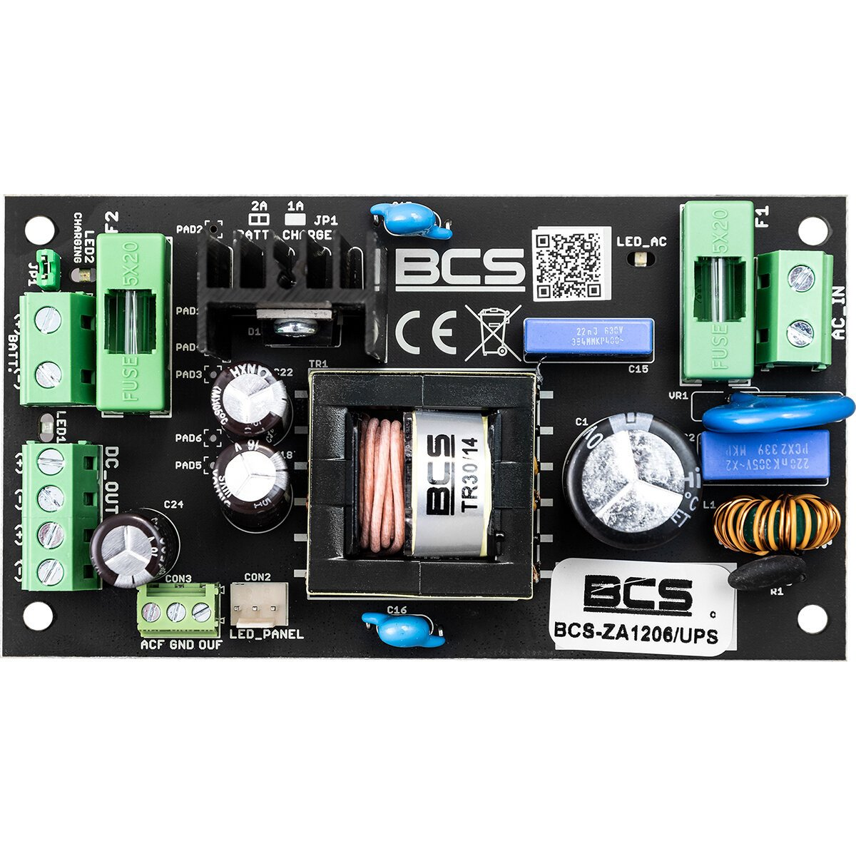 BCS BCS-ZA1206/UPS 12V 6A Tápegység géles és AGM akkumulátorokhoz (BCS-ZA1206/UPS)