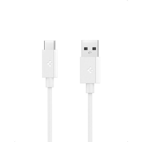Spigen ESSENTIAL EB6020AC adatkábel (USB - Type-C, 60W, PD gyorstöltő, 200cm) FEHÉR (ACA08716)