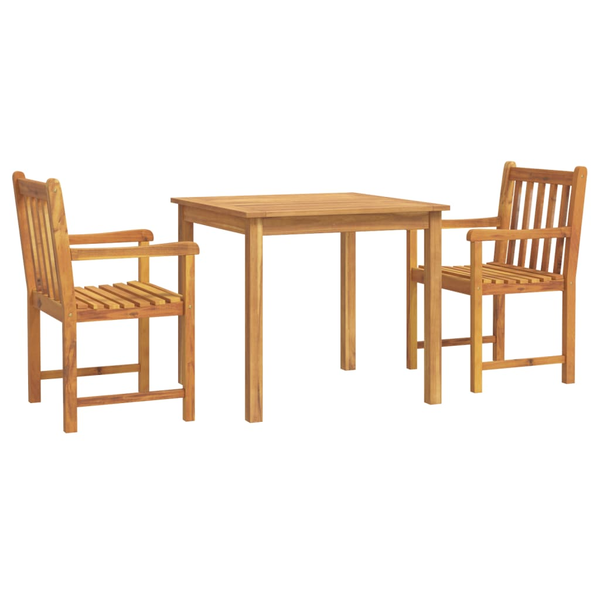 Set mobilier de grădină, 3 piese, lemn masiv de acacia