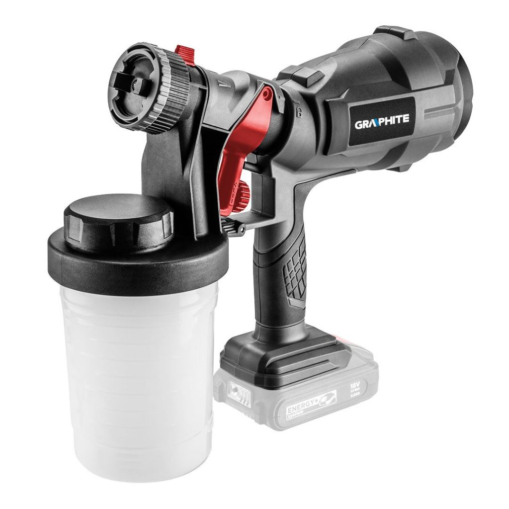 Graphite 58GE103 akkus festékszóró pisztoly Energy+ 18V, akku nélkül (58GE103)