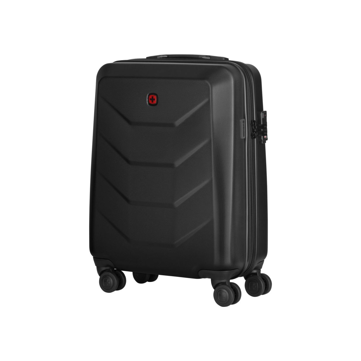 Wenger Prymo Carry-On Keményfedeles négykerekű bőrönd - Fekete (612536)