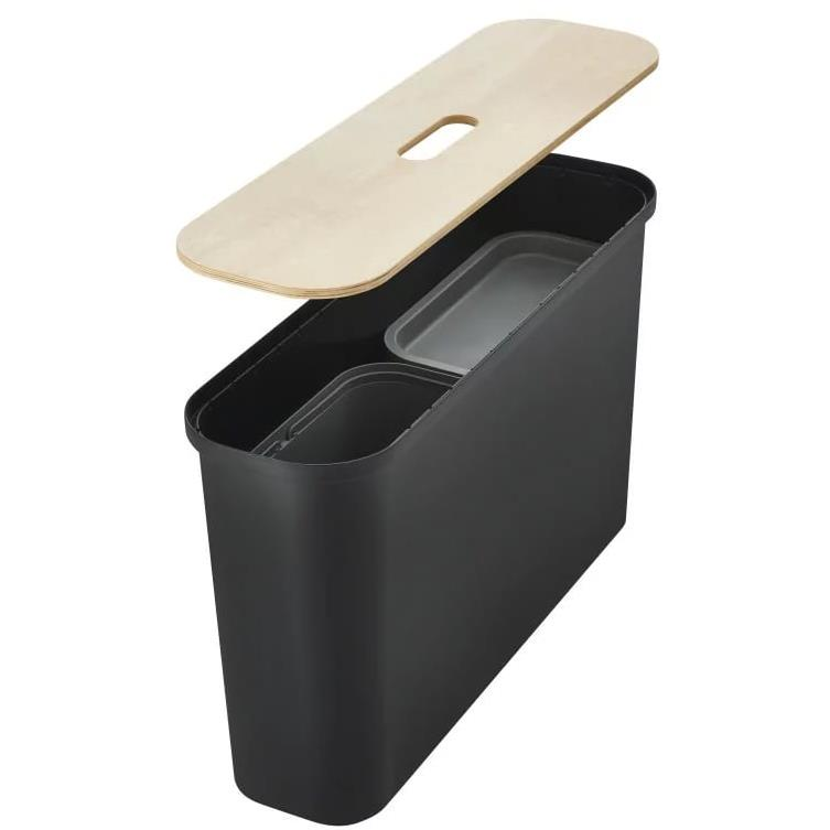 Orthex fekete fedővel 46 l + 2 Collect kosár szennyesre, hulladékra 13 l (130600012)