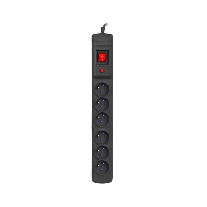 Armac Multi M6 250V Túlfeszültség védő elosztó 6 aljzatos 10m - Fekete (M6/100/CZ)