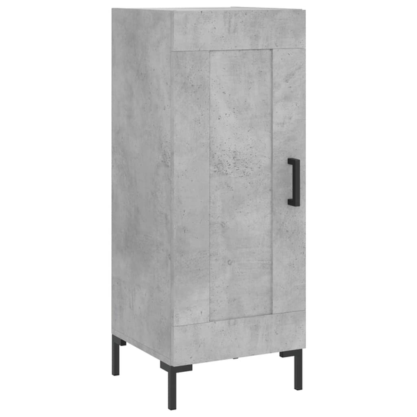 Servantă, gri beton, 34,5x34x90 cm, lemn compozit
