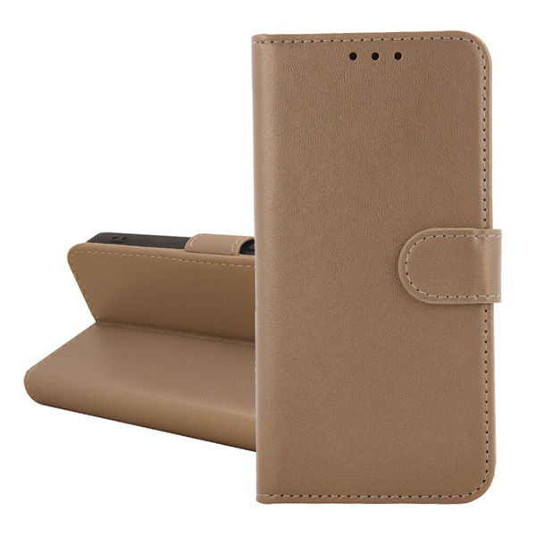 Tok álló, bőr hatású (FLIP, oldalra nyíló, kártyazseb, asztali tartó) ARANY Xiaomi Poco M6 Pro 4G / Redmi Note 13 Pro 4G "Gigapack csomagolás" (GP-171227)