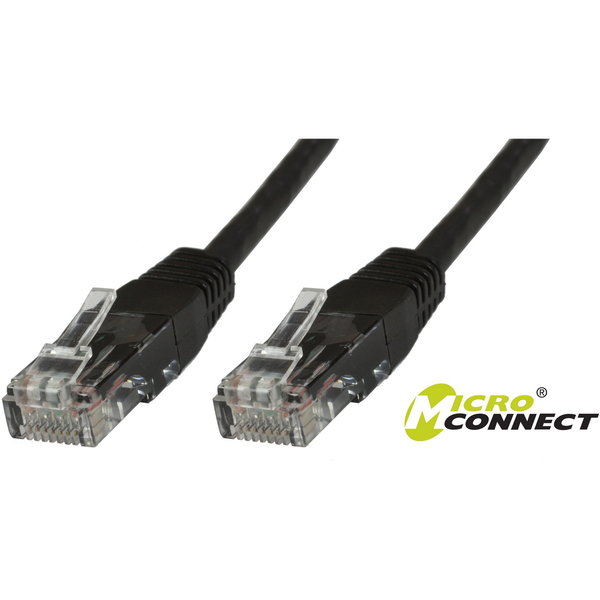  MicroConnect Patchcord U/UTP, CAT6, 0.5m Czarny, 10 sztuk (V-UTP6005SVP)