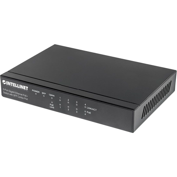 Intellinet 561174 мрежов суич Gigabit Ethernet (10/100/1000) Захранване по Ethernet (PoE) Черен