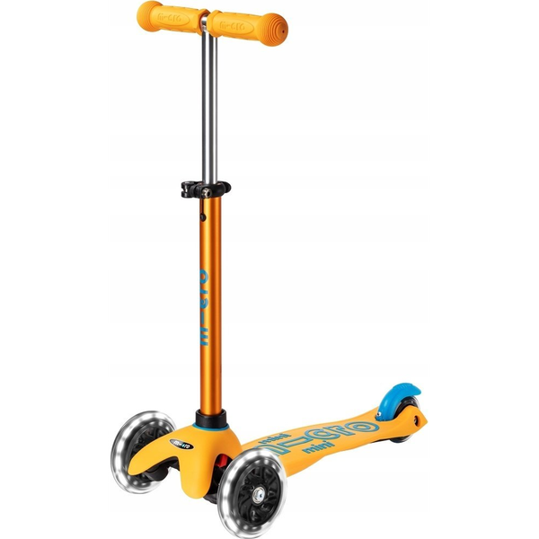 Микро тротинетка Mini Deluxe Apricot LED, 3 колела, 12 см, 49x67 см