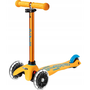 Микро тротинетка Mini Deluxe Apricot LED, 3 колела, 12 см, 49x67 см