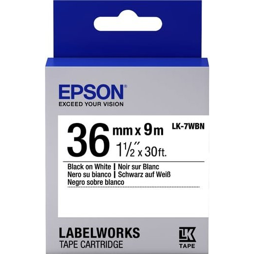 TAPE LK-7WBN STD BLK-/WHT 36/9 .