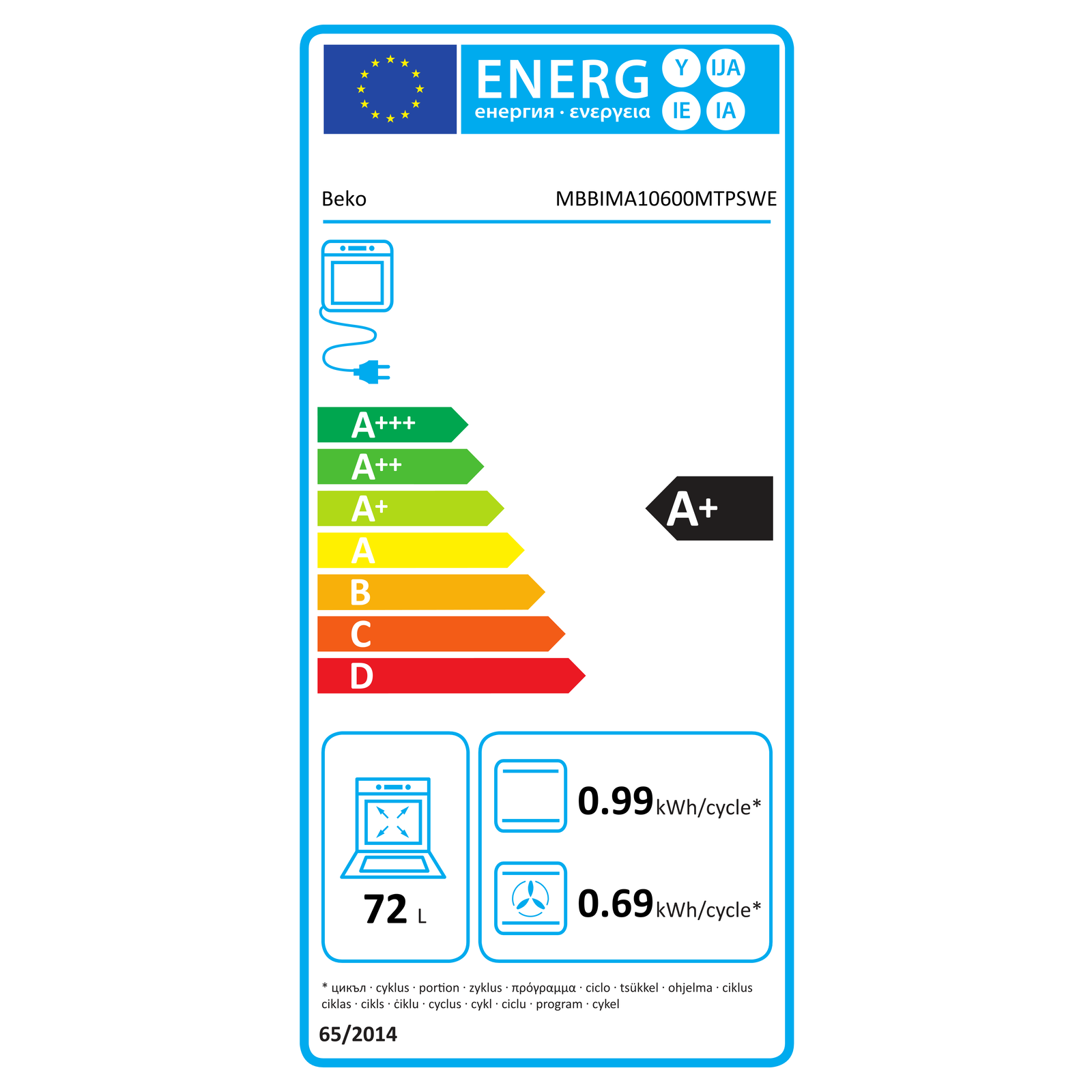 Beko bPRO 500 MBBIMA10600MTPSWE 72 L 3300 W Čierna