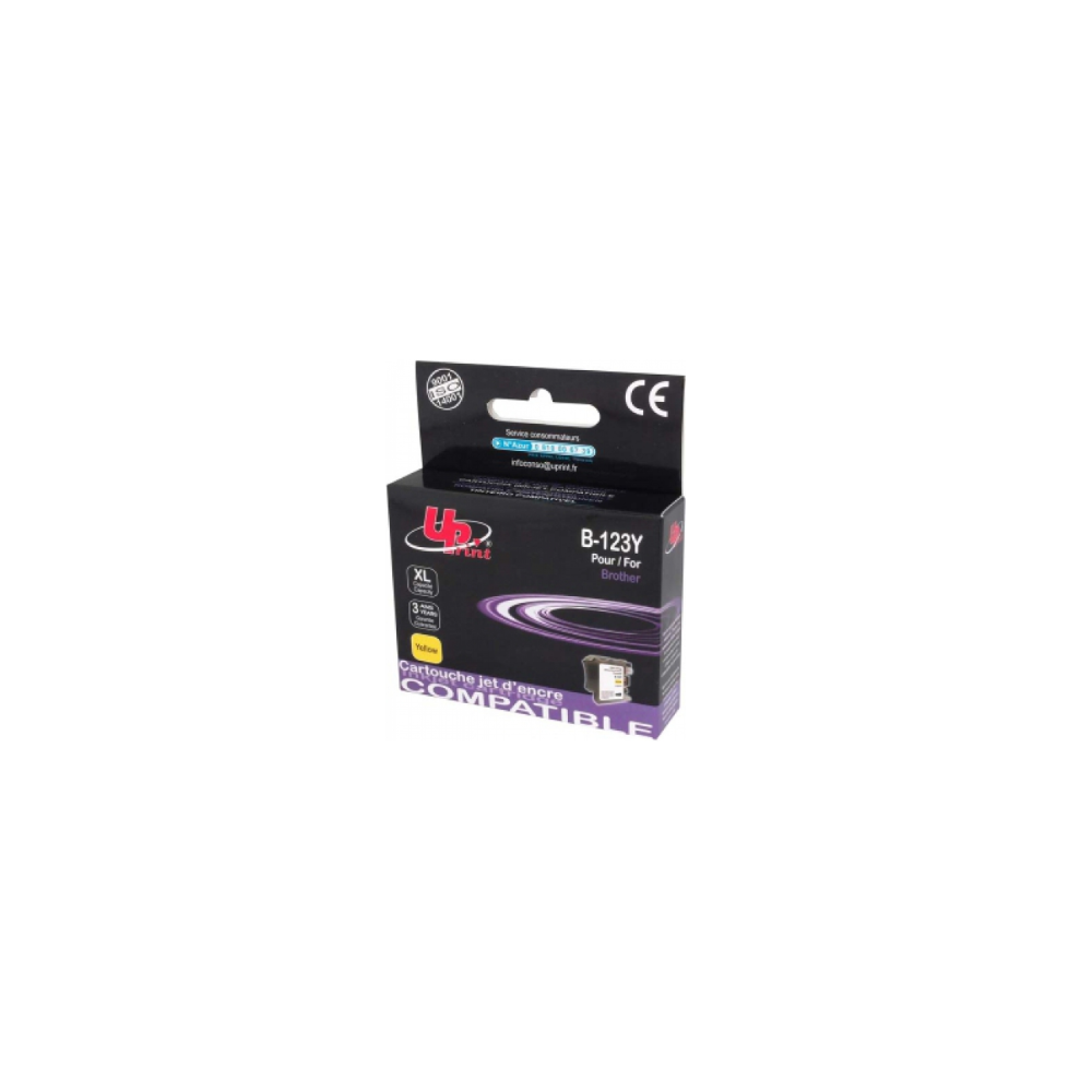 UPrint (Brother LC123Y / 125XLY) Tintapatron - Sárga (B-123Y-UP)