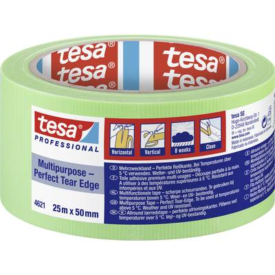 Tesa MULTIPURPOSE (04621-00011-00) Pucolószalag ® Professional Világoszöld (H x Sz) 25 m x 50 mm 1 db (04621-00011-00)