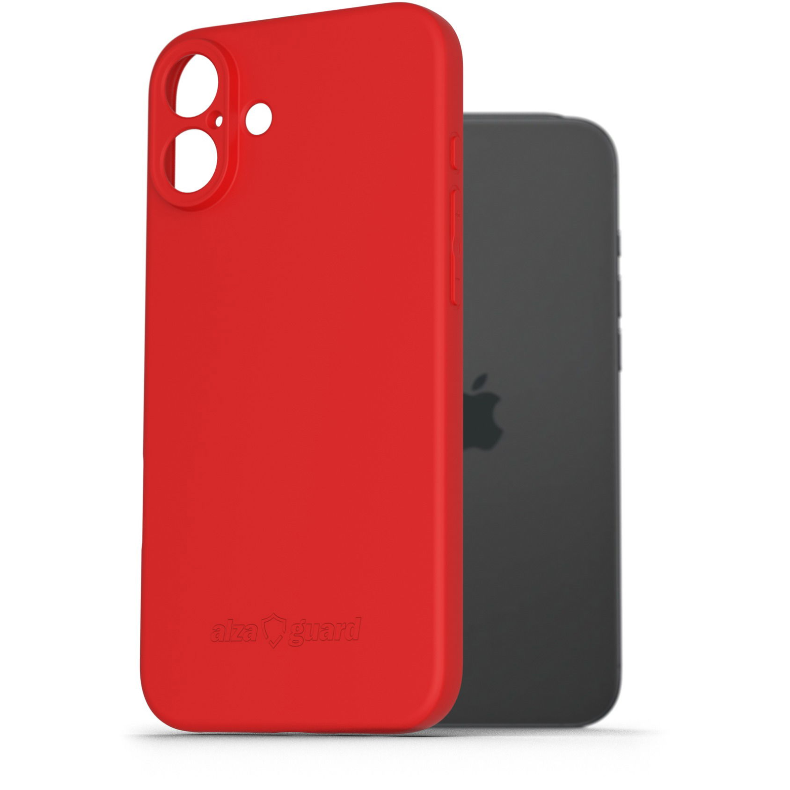 AlzaGuard Matte TPU Case iPhone 16 Plus piros tok (AGD-PCT412R)