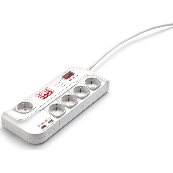 Salicru 680BA000005 предпазител от пренапрежение Бяла 5 Изход(и) за променлив ток 250 V 1,8 м