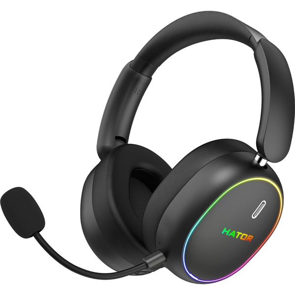 HATOR Phoenix 2 Wireless Headset Kabel & trådløs Spil USB Type-C / USB Type-A Bluetooth Sort