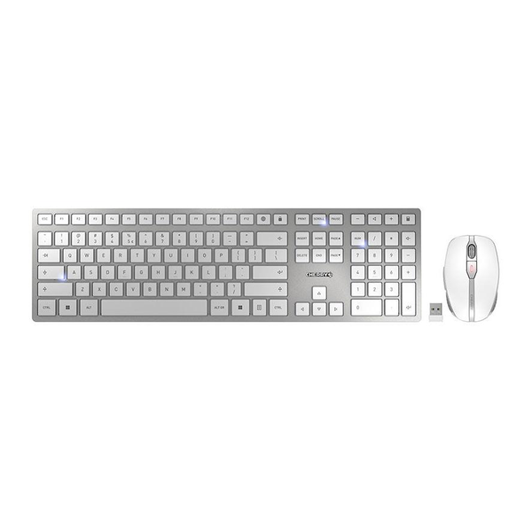 CHERRY DW 9100 SLIM tastaturi Mouse inclus RF Wireless + Bluetooth QWERTY Engleză SUA Argint