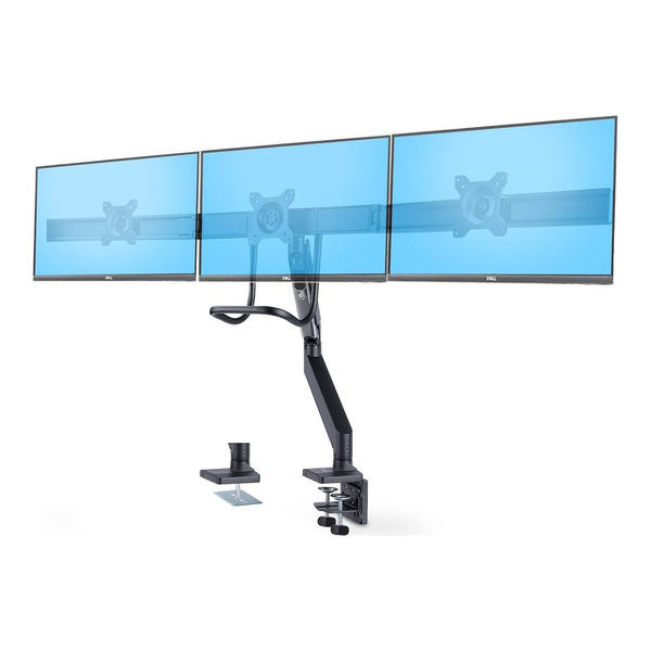 StarTech.com 3M1A3SG-MONITOR-ARM flat panel bureau steun 68,6 cm (27") Zwart, Zilver