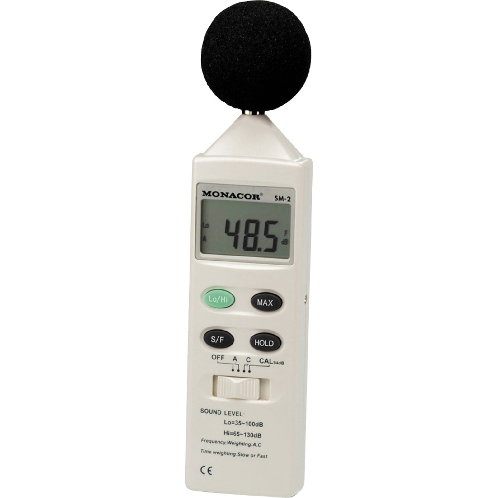 Monacor Zajszintmérő SM-2 35 - 100 dB 31.5 Hz - 8000 Hz (0291870) (0291870)