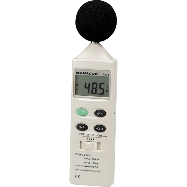 Monacor Zajszintmérő SM-2 35 - 100 dB 31.5 Hz - 8000 Hz (0291870)