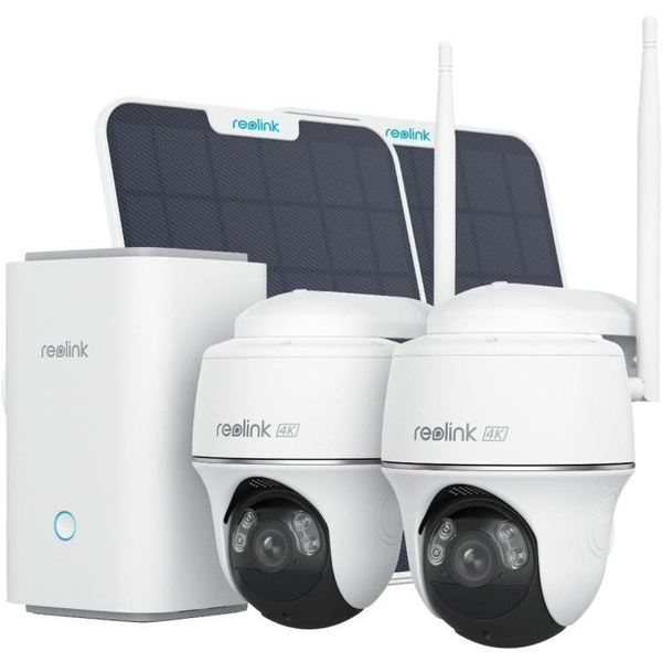 Reolink Home Hub Kit valvontajärjestelmä, Home Hub + 2 x Argus PT Ultra aurinkopaneelilla