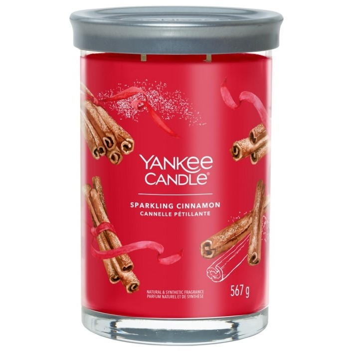 Yankee Candle Signature Pezsgő fahéj karácsonyi Illatgyertya 567g - Piros (1630043E)