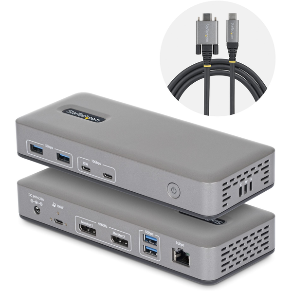 StarTech.com 201UE-USBC-DOCK dockingstation Ledningsført USB 3.2 Gen 2 (3.1 Gen 2) Type-C Grå