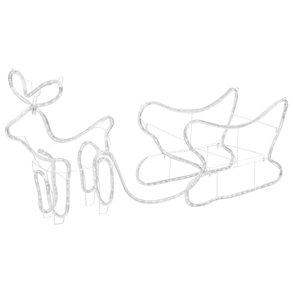 rénszarvas és szán kültéri karácsonyi dekoráció 252 LED-del (329873)