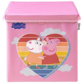 Lifeney Tárolódoboz fedéllel, Peppa malac barátság, 33×33×33 cm (833666)