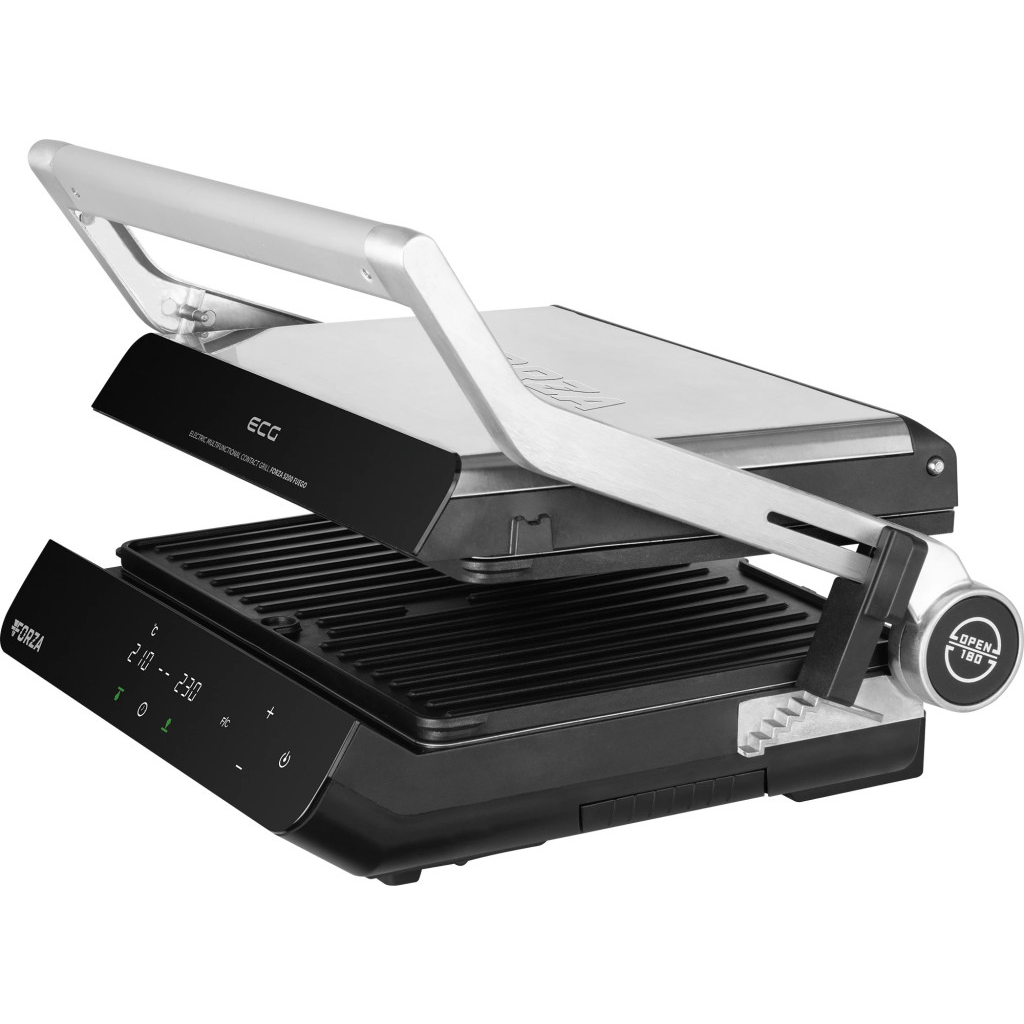 ECG FORZA 5200 Fuego Kontaktgrill 2000 Watt - Fekete / Ezüst (FORZA-5200)