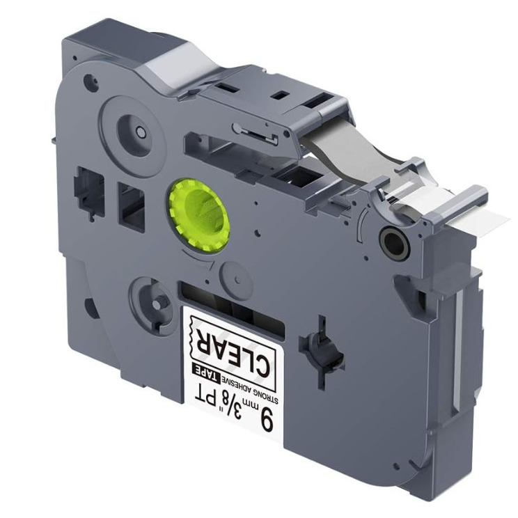 Utángyártott BROTHER TZeS121 szalagkazetta 9mm x 8m átlátszó alapon fekete (TZeS121FU) (TZeS121FU)