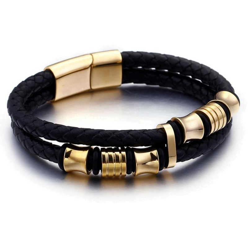 Predator Q1 bőr karkötő A7592-2 - 21 cm (16549)