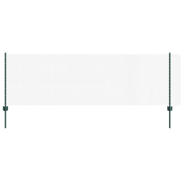 Kerítés oszlopokkal Zöld 0.8 x 25 m Acél