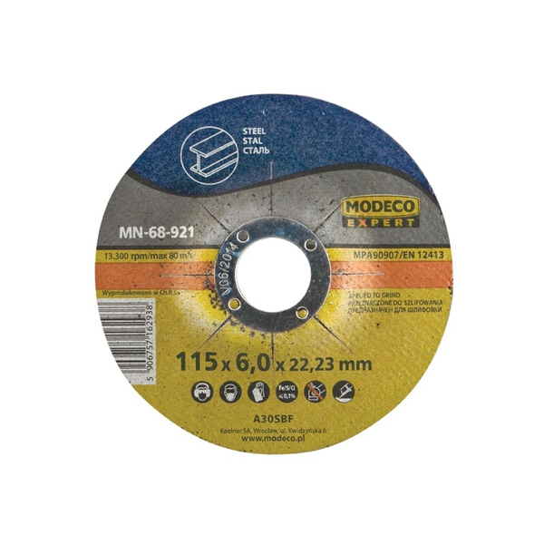  Modeco Ściernica wypukła do szlifowania metalu 125mm 25szt. - MN-68-922