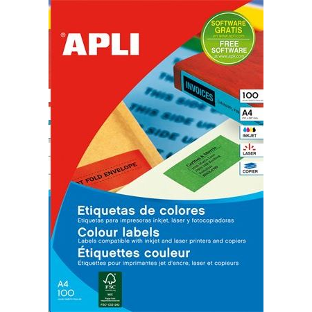 APLI 70x37 mm etikett, sárga 2400 darab (LCA11834) (LCA11834)